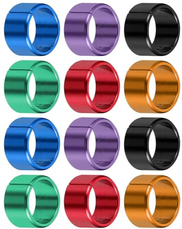 MERRYHAPY 12 Pezzi Anelli per Gambe di Pollame in Alluminio Colorati Resistente Temperature Estreme per Piccioni Pollo Anatre e Identificazione Facile e Duratura