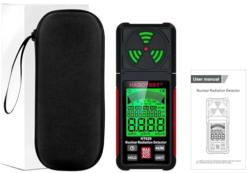 HT629 Rilevatore di Radiazione Nucleare Contatore Geiger Raggi X Beta Gamma Rilevatore Radioattività per Acque Reflue Nucleari Tester (HT629)