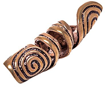 NKlaus Große Haar Bartperle SWIRL Lebens Spiralen Bronze 7681