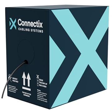 305m Cat5e Internet External Ethernet Cable Black UTP 100% Copper Data Networking