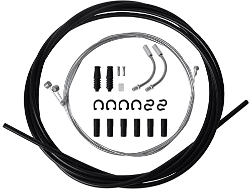 Chstarina Bremszug Fahrrad Set Universal 1.1M Bremskabel Fahrrad Vorne + 1.7M Bowdenzug Hinten + 2.5M Bremszughülle mit Fahrradteile für Rennrad MTB Mountainbike
