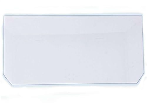 Glas Revolution Kühlschrank Einlegeboden - Klarglas 4 mm – Glasplatte, 2 abgeschrägte Ecken, alle Maße lieferbar (89,96 EUR/qm) - 480 mm x 310 mm