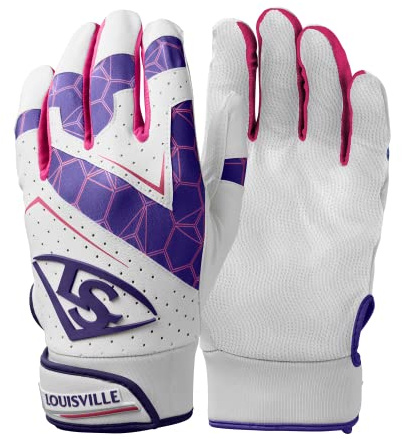 Louisville Slugger Adult Genuine 2.0 Batting Gloves - Purple, Large