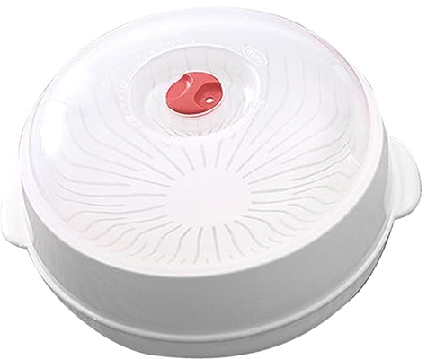 Kichvoe Mikrowellen-dampfgarer Mikrowellen-dampfschale Mikrowellen Reiskocher Knödelkorb Gesunder Fischdampfgarer Mikro-reiskocher Mikrokocher Weiß Multifunktion Frühstücksschüssel