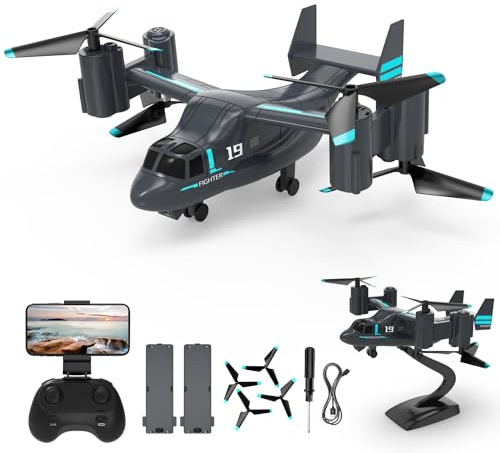 LMRC LM19-A Drone with HD Camera for Beginners, WiFi Live Video Remote Control Airplane, Easy & Ready to Fly RC Plane, RC Quadcopter Gift Toy for Boys, Girls age 14& Adults, 2 Batteries (LM19-A RC Drone with HD Camera)