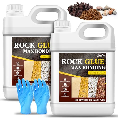 Resina Fijador Grava - Aglutinante para Grava, Adhesivo Extra Fuerte para Piedras, Pegamento para Mantillo para Fijar Piedras, Grava, Corteza - Estabilizador de Grava para Senderos, Terrazas (4 Liter)