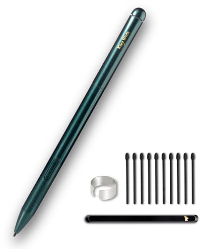 King Write MR05 EMR Stylus for Kindle Scribe/Remarkable 2 with Digital Eraser, 4096 Pressure Sensitivity, Palm Rejection, Digital Pen for EMR Devices/Tablet with 10 Tips-Green