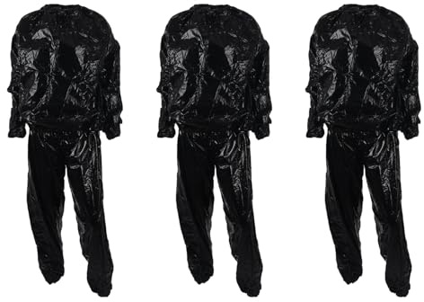 Vjsujehgy 3X Pesante Dovere Fitness Peso Perdita Sudore Sauna Completo da Uomo Esercizio Palestra Anti- Riposa in Pace - Nero XXXL