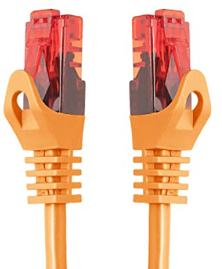 BIGtec LAN Kabel 25m Netzwerkkabel orange Gigabit Ethernet Kabel RJ45 Stecker Patchkabel für Patchpanel Netzwerk Switch Gaming PC kompatibel Playstation 5 PS5 XBOX Nintendo Switch 2 -Station 25 Meter
