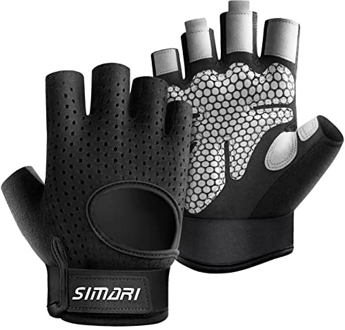 SIMARI Workout Gloves for Men and Women, Gym Cycling Weight Lifting Gloves with Grip Full Palm Protection Breathable for Weightlifting, Exercise, Climbing, Rowing, Crossfit Training
