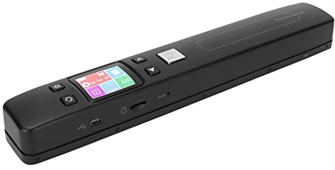 Yunseity Tragbarer Scanner, Tragbarer Farbscanner, WLAN-Dokumentenscanner, 1-klick-Scannen in PDF/JPEG, Unterstützt OCR, für Windows, OS X, IOS, Android(Schwarz)