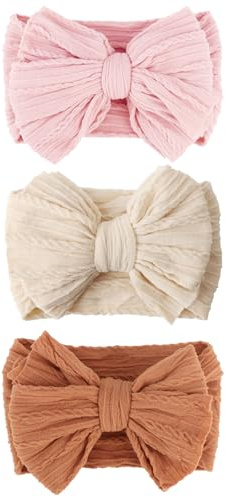 AQOKKA Baby Bows Headbands Nylon Baby Girl Headbands Newborn Hairbands Toddler Hair Accessories for Girls Infant Kids