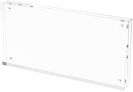 IXTIX Cadre d'Affichage pour Billets de Banque en Acrylique Support Photo 19,5 x 9,5 x 2 cm Cadre d'Exposition Transparent Support Magnétique Epais Transparent Moderne