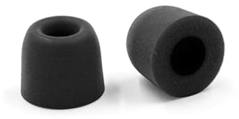 KZ 1 paire d'embouts pour écouteurs en mousse élastique souple et confortable - Coussinets épais universels et portables - Noir