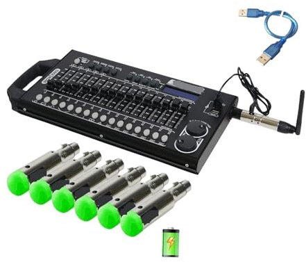 Controlador de DJ 512CH DJ Controlador Efecto de la etapa del controlador LED Para luces de DJ, luces par y móviles(1C 1T and 6RS)