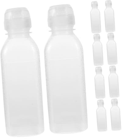 TOPBATHY Botellas Exprimibles Para Aceite 300ml 10 Piezas, Plástico Apto Para Alimentos, Dispensador Con Marcas De Medición, Dosificación Precisa, Uso Cocina y Viajes