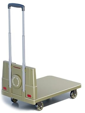 Handkarre, Haushaltstransport Flachbettwagen Lastenanhänger Faltbares tragbares Fahrzeug,Transportwagen(Green,S)