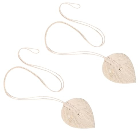 Healeved Alzapaños para Cortinas Trenzados a Mano de Algodón 2 Piezas Correas para Sujetar Cortinas Ajustables para Sala Dormitorio y Cocina