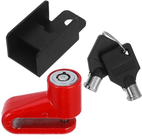LALADEFIEE Candado Antirrobo para Seguridad Portátil para Bicicleta y Motocicleta Bloqueo de Freno de Disco, Acero Aleado Sólido, Diseño Elegante y Función Press-to-Lock