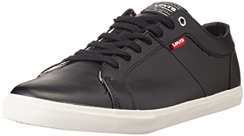 Levi's Herren Woods Sneaker, Schwarz (Noir Regular Black), 43 EU