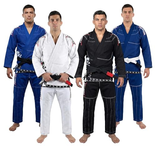 Twister Progress 5.0 Brazilian Jiu Jitsu Gi | BJJ Gi | Lightweight Preshrunk Pearl Weave | With Pants and Jacket 475gram (BLACK, A0)