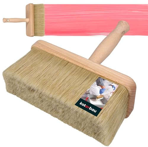 KOTARBAU® Brocha Rectangular con Mango de Madera, 200 mm, Pincel para Pintar Superficies Grandes, Paletina Ancha con cerdas Resistentes, Brocha Plana para Pintar Paredes y techos Extra Grande