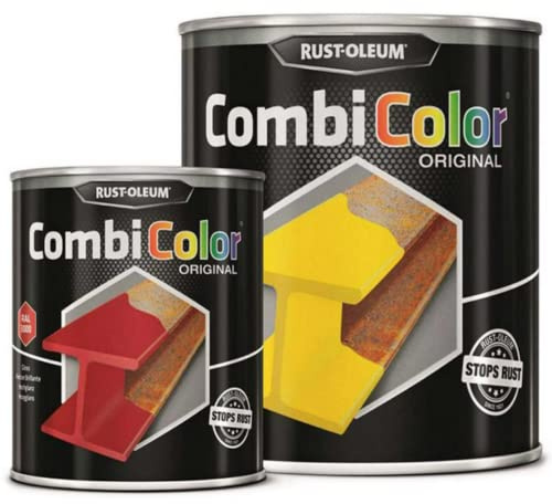 Rust-Oleum Combicolor Original Primer/Finish Metal Paint Satin 1 Litre & 2.5 Litre (2.5 Litre, RAL 9005 (Jet Black))