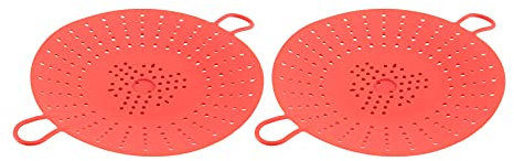 JUJNE Pentola Un nel Silicone da 2 Pezzi, Inserto per Cestello per Cottura Un di per Pentole Un Pressione, Microonde, Multicooker, Rosso