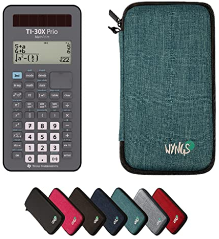 TEXAS INSTRUMENTS CALCUSO Sparpaket: TI-30X Prio MathPrint + WYNGS Schutztasche türkis + Erweiterte von CALCUSO