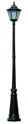 lampioncini Colonna Lampada da esterno Lampada Da Esterno A Palo, Palo In Alluminio Antiruggine Con Lampione Impermeabile IP56, For Vialetto Da Giardino, Portico, Terrazza, Vialetto(Height 300cm)