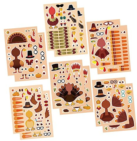 Gogogmee Blätter Thanksgiving-Aufkleber Thanksgiving-Truthahn-Aufkleber Festival- laubsägen für kinder knobeleien für kinder DIY Wandtattoo dekorativer Wand Papier