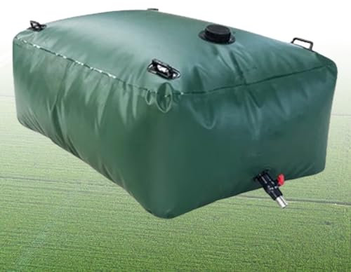 Réservoir d'eau Jardin, Recuperateur d Eau de Pluie avec Poignées et Valves, Citerne Souple for Résistance à La Sécheresse, Arrosage du Jardin, Stockage d'eau d'urgence(1000L/264Gal)