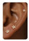 Goldene Ohrstecker mit flacher Rückseite für Damen – kleine hypoallergene Ohrstecker aus 925er Sterlingsilber mit 14 Karat vergoldeten kleinen Ohrsteckern mit Zirkonia für Helix-Piercing-Schmuck