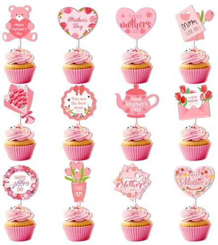 12 piezas de decoraciones para tartas, decoraciones de papel para tartas, decoraciones para magdalenas, la mejor opción para bodas.