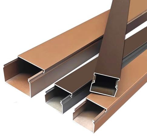 Yiustldd Canalina portacavi in ​​Metallo da 1 m, canaline in Alluminio, robuste e Anti-calpestio per Interni/Esterni/Garage/Magazzino,30x30mm