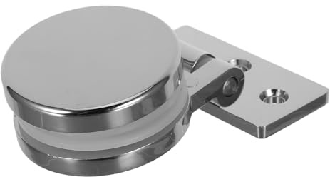 Alipis Cerniere per Porte Doccia in Vetro in Lega di Zinco Cerniera Pivotante Rotonda 180° Morsetto Stabile Set da 2 Pezzi per Box Doccia e Porte in Vetro Bagno Ferramenta Silenziosa