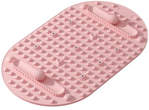 QXQKZPMYH Soft Silicone Finger Pressure Board Ultra Slow Running Foot Meridian Massage pad, Double Ball Solid Fascia Ball Massage pad