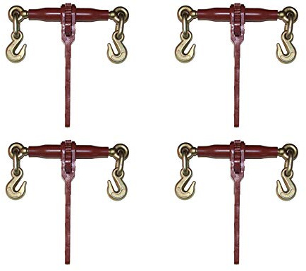 4 Pack - Premium GOLD-TIP 1/2-5/8 Ratcheting Load Binder/Material Handling/Heavy Equipment/Transport