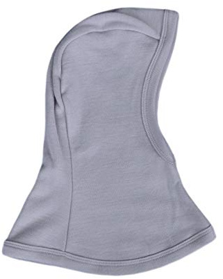 GREEN ROSE Cagoule 100 % laine mérinos pour bébé, bonnet, écharpe, cache-cou bio pour enfants, garçons et filles (3-4 ans, gris clair)