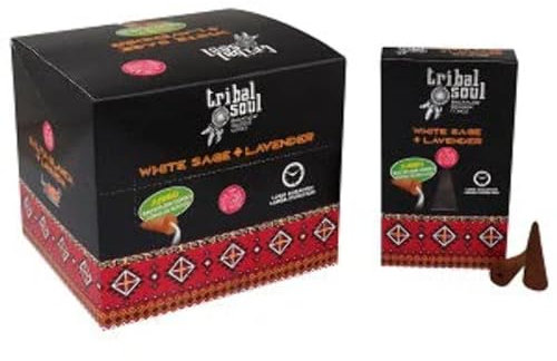 Tribal Soul White Sage & Lavender Backflow Incense Cones Single Packet
