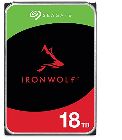 Seagate IronWolf 18TB NAS Internal Hard Drive HDD – CMR 3.5 Inch SATA 6Gb/s 7200 RPM 256MB Cache for RAID Network Attached Storage, Rescue Services – Frustration Free Packaging (ST18000VNZ00)