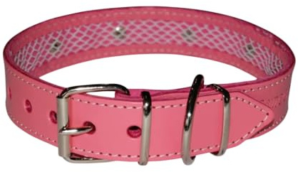 TUYNEC - Collier pour Chien avec Filet de Protection pour Collier Anti Puces pour Chien, Collier Fait Main en Cuir de Haute Qualité Qui Protège et Prolonge la Durée du Antiparasitaire