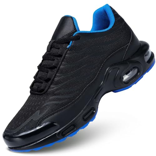 Men's Running Shoes Air Low Top Shoes for Men Basketball Sneakers Fashion Tennis Sport Fitness Cross Trainers Black Blue