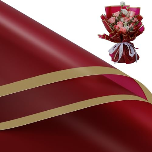 Papier Cadeau Fleur, Emballage Bouquet, Feuilles de Papier d'Emballage pour Bouquet de Fleurs