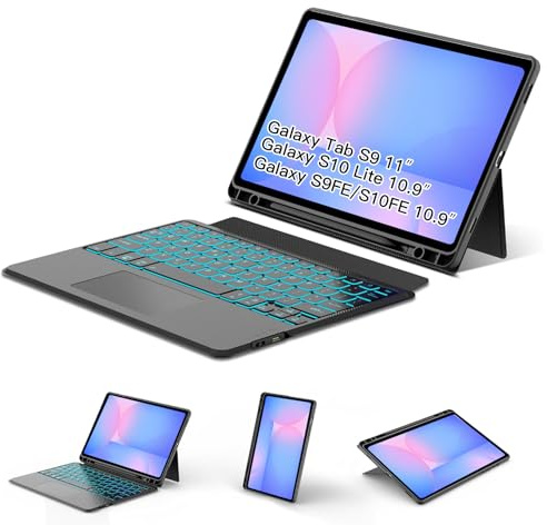 Magnetic Detachable Keyboard Case for Samsung Tab S10 Lite S10 FE S9 FE S9