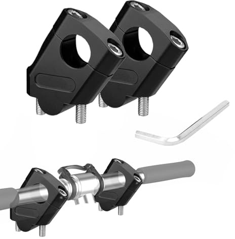 Generic 7/8 22mm Aluminiumlegeringsstångsklämmor Motorcykelstyre Risers Mount, Förbättra Styrhöjden