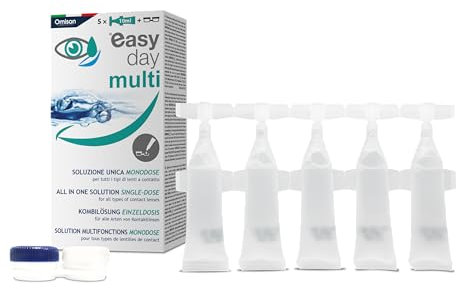 Easy Day Multi Soluzione Unica per lenti a Contatto - Smart Pack Monodose 5x10 ml + Portalenti incluso