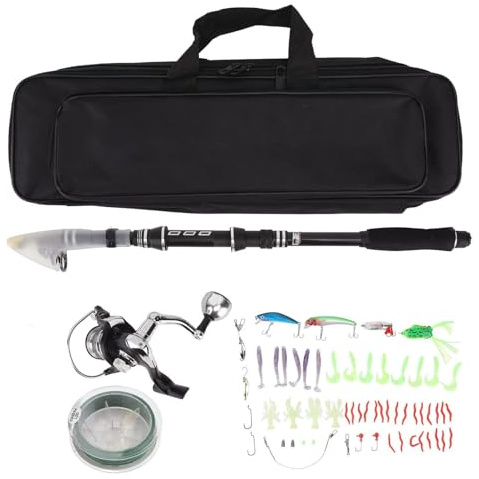 Set di canne da pesca in mare con ruota girevole GC1000 Combo di mulinelli da pesca telescopici per canne da pesca per esterni