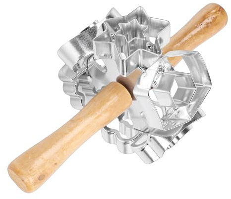 Syrisora -beignet, Moule de Cuisson en Alliage D'aluminium avec Rouleau à Pâtisserie, pour Faire des Beignets et des Gâteaux, Facile à Utiliser et à Nettoyer, Outil de Cuisine Robuste (Style 1)