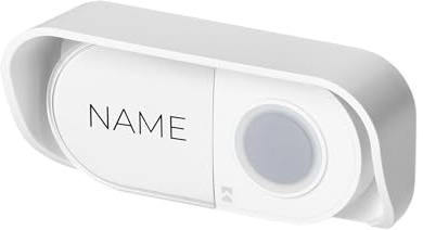 Miratic Pulsante Campanello Wireless da Esterno a Montaggio Superficiale con Tettuccio Illuminazione e Targhetta Portanome Campanello Compatibile con i Campanelli Miratic IP55